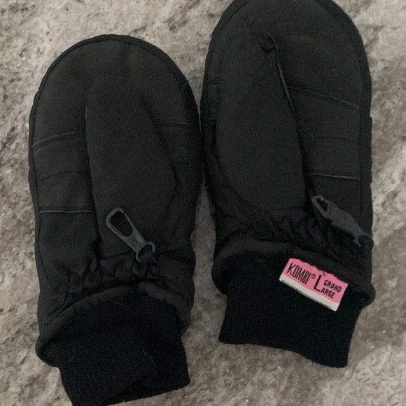 KOMBI Insulated HOT MITTS GLOVES Mittens POCKET FOR HEATER Leather L JUNIOR. New - Picture 2 of 4